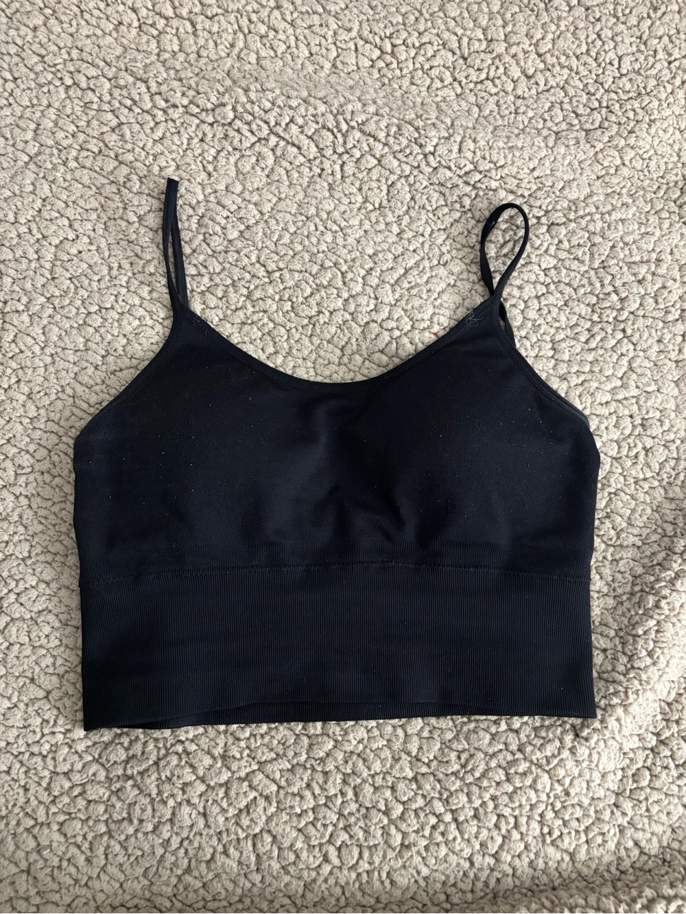 Athletic open back sports bra